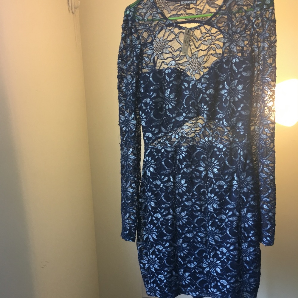 Express backless holiday dress